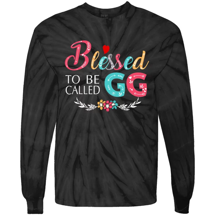 Mothers Day Gift Blessed To Be Called Gg Tie-Dye Long Sleeve Shirt