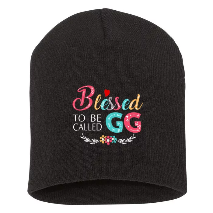 Mothers Day Gift Blessed To Be Called Gg Short Acrylic Beanie