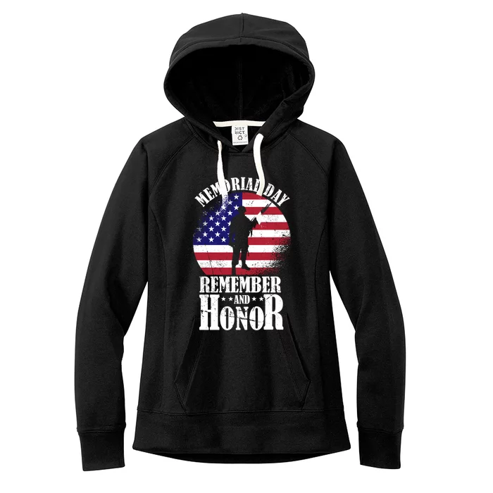 Memorial Day Gift Honor And Remember The Fallen Gift Women's Fleece Hoodie