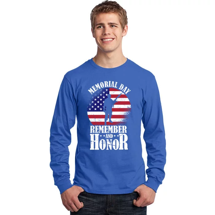 Memorial Day Gift Honor And Remember The Fallen Gift Tall Long Sleeve T-Shirt