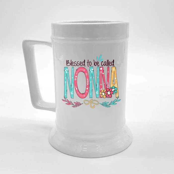 Mothers Day Gift Blessed To Be Called Nonna Front & Back Beer Stein