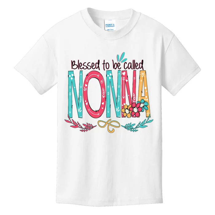 Mothers Day Gift Blessed To Be Called Nonna Kids T-Shirt