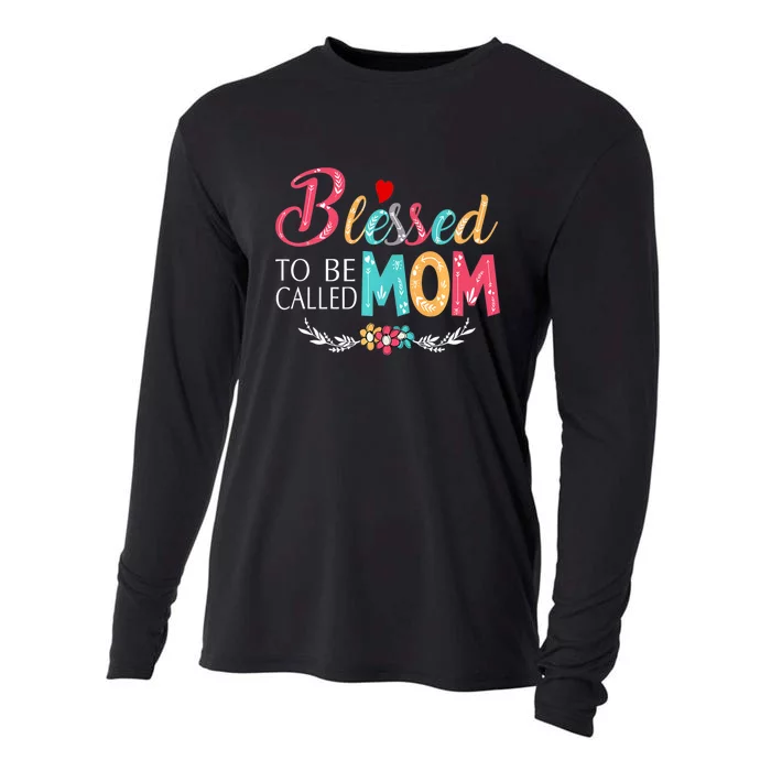 Mothers Day Gift Blessed To Be Called Mom Cooling Performance Long Sleeve Crew