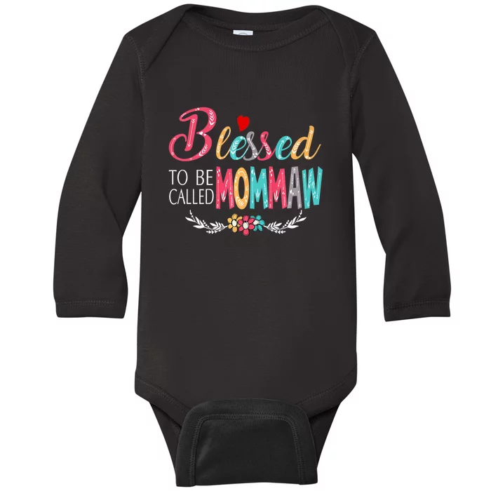 Mothers Day Gift Blessed To Be Called Mommaw Baby Long Sleeve Bodysuit