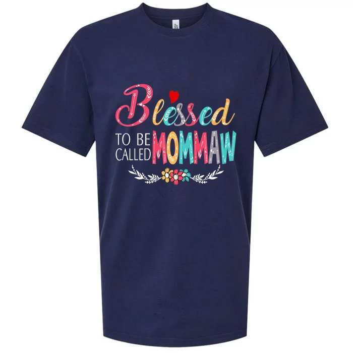 Mothers Day Gift Blessed To Be Called Mommaw Sueded Cloud Jersey T-Shirt