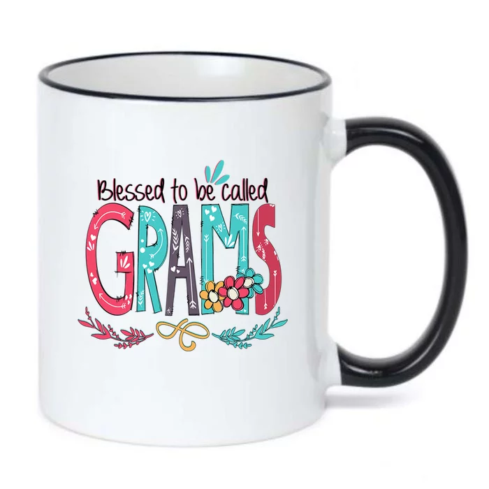 Mothers Day Gift Blessed To Be Called Grams Black Color Changing Mug