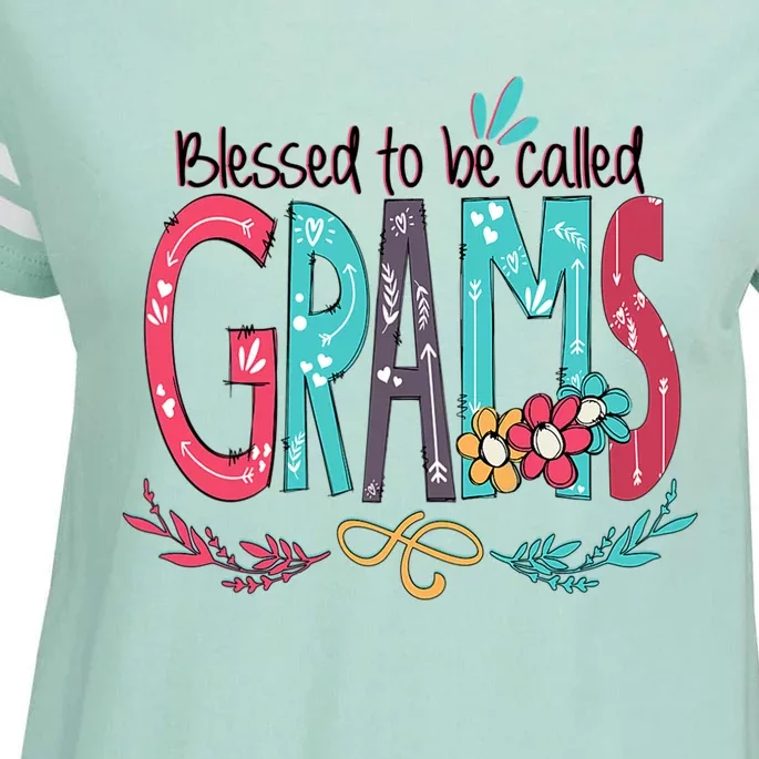 Mothers Day Gift Blessed To Be Called Grams Enza Ladies Jersey Football T-Shirt