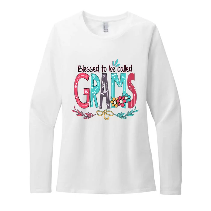 Mothers Day Gift Blessed To Be Called Grams Womens CVC Long Sleeve Shirt