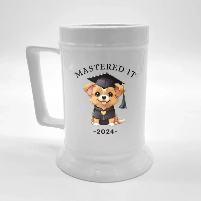 Masters Degree Graduation 2024 Mastered It Front & Back Beer Stein