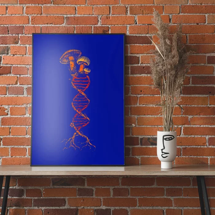 Mushroom Dna Goblincore Aesthetic Mycology Shroom Fungi Poster