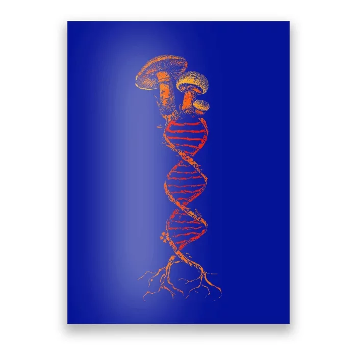 Mushroom Dna Goblincore Aesthetic Mycology Shroom Fungi Poster