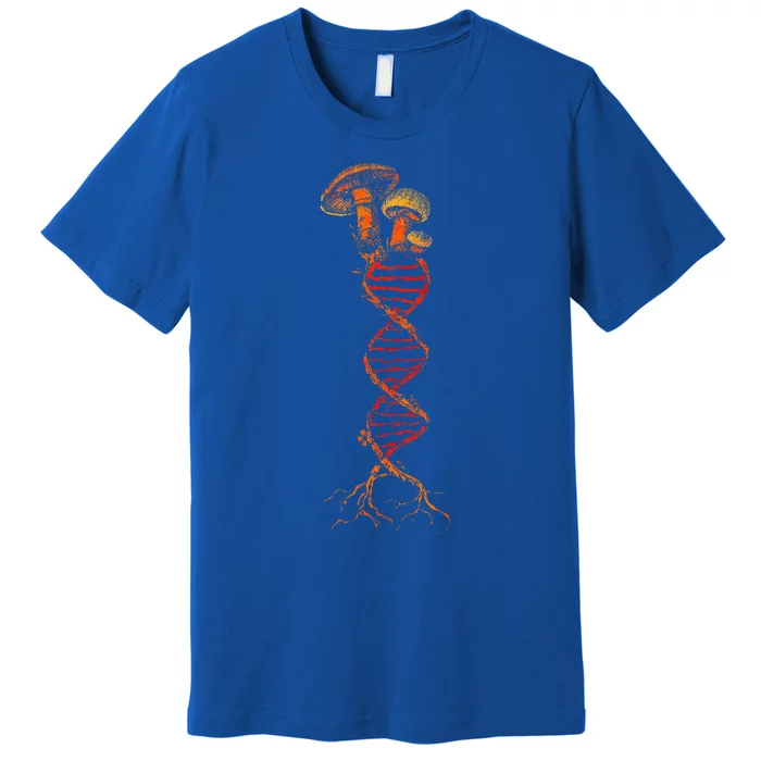 Mushroom Dna Goblincore Aesthetic Mycology Shroom Fungi Premium T-Shirt