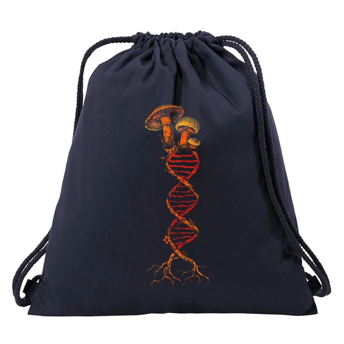 Mushroom Dna Goblincore Aesthetic Mycology Shroom Fungi Drawstring Bag