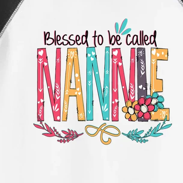 Mothers Day Gift Blessed To Be Called Nannie Toddler Fine Jersey T-Shirt