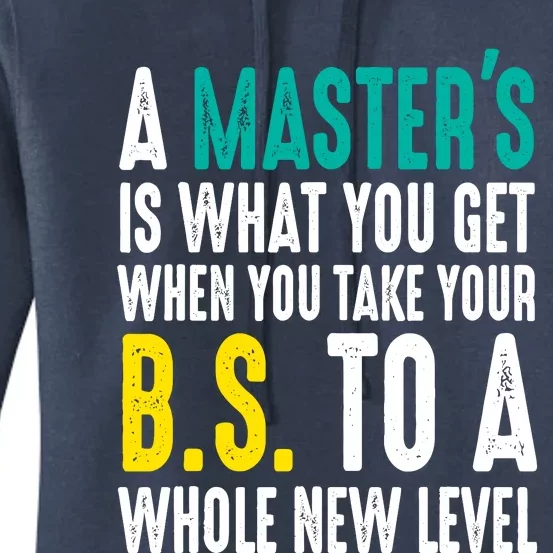 Masters Degree Graduation Funny Humor Quotes Lover Students Women's Pullover Hoodie