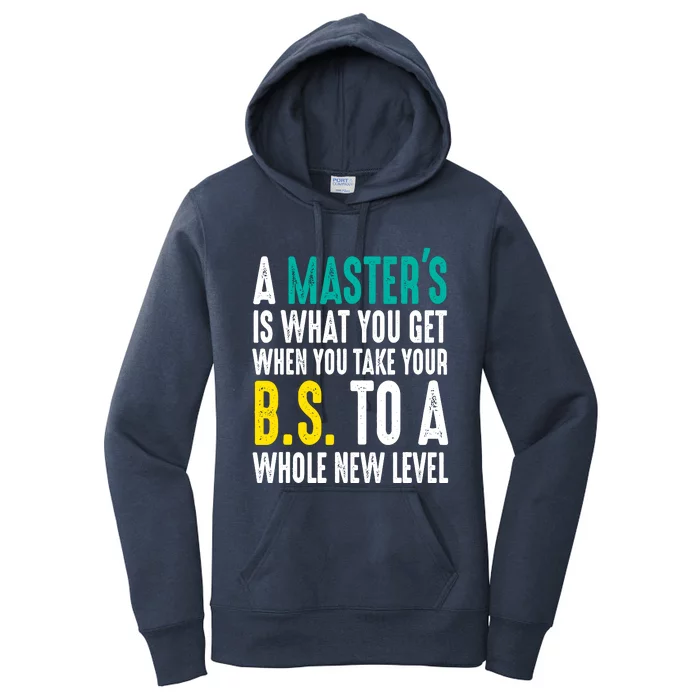 Masters Degree Graduation Funny Humor Quotes Lover Students Women's Pullover Hoodie