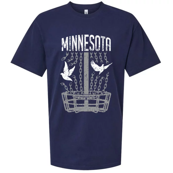 Minnesota Disc Golf Player Breaking Chains Birdie Gift Sueded Cloud Jersey T-Shirt