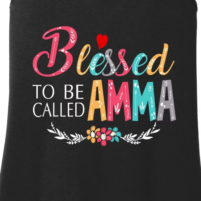 Mothers Day Gift Blessed To Be Called Amma Ladies Essential Tank