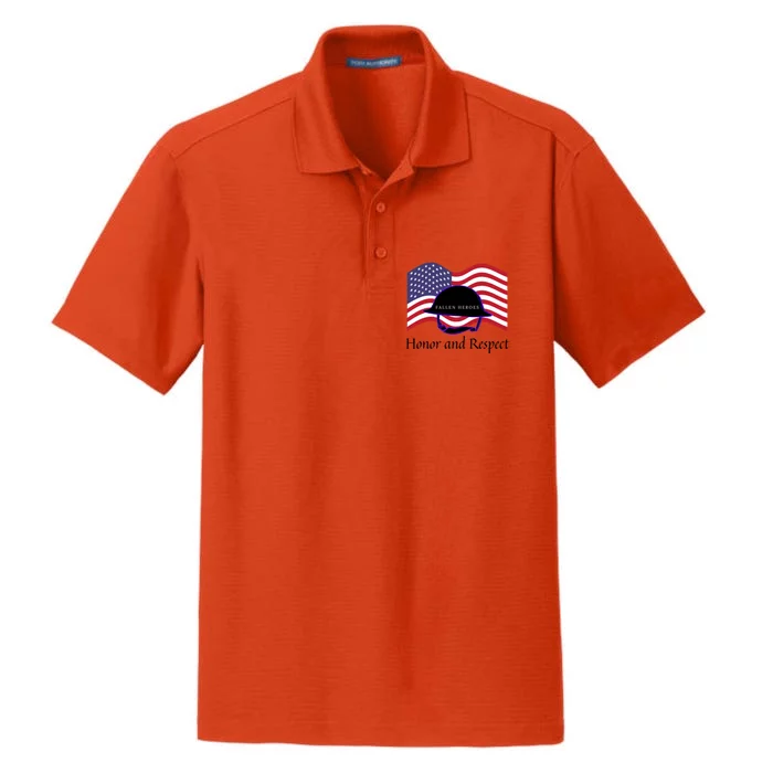 Memorial Day Honor And Respect Our Fallen Heroes Gift Dry Zone Grid Performance Polo