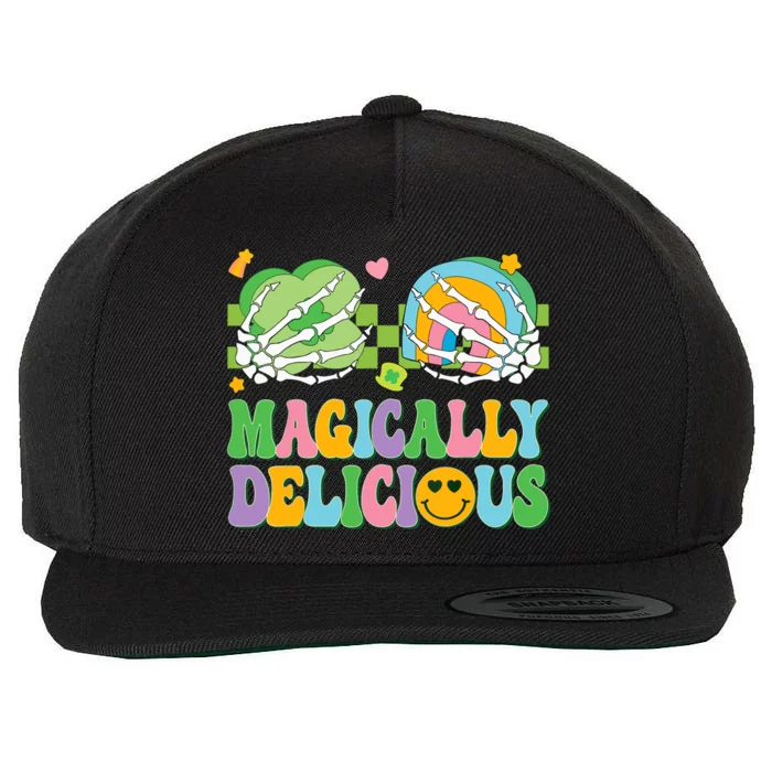 Magically Delicious Hippie St Patrick's Day Skeleton Charms Wool Snapback Cap