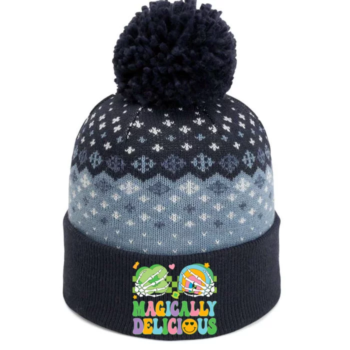 Magically Delicious Hippie St Patrick's Day Skeleton Charms The Baniff Cuffed Pom Beanie