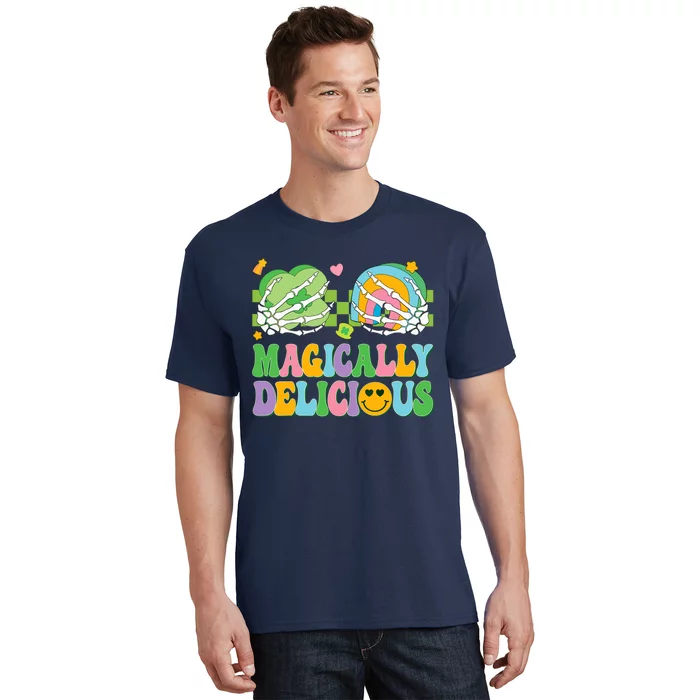 Magically Delicious Hippie St Patrick's Day Skeleton Charms T-Shirt