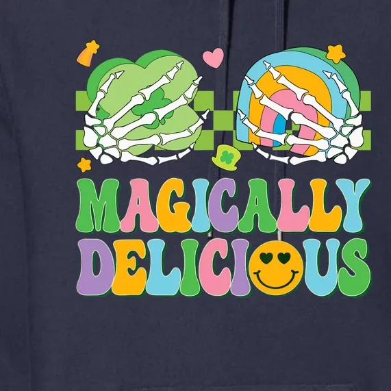 Magically Delicious Hippie St Patrick's Day Skeleton Charms Premium Hoodie