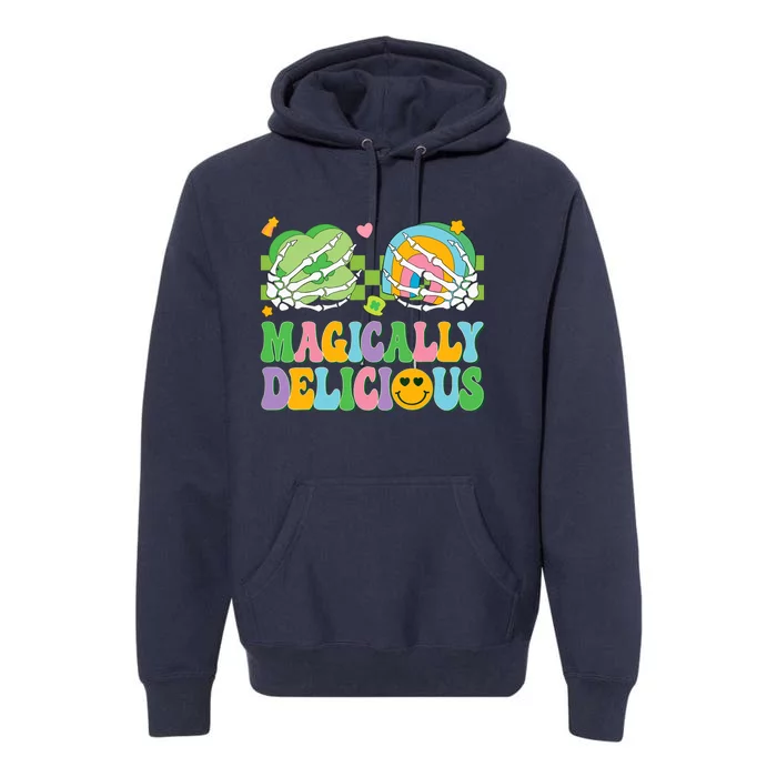 Magically Delicious Hippie St Patrick's Day Skeleton Charms Premium Hoodie