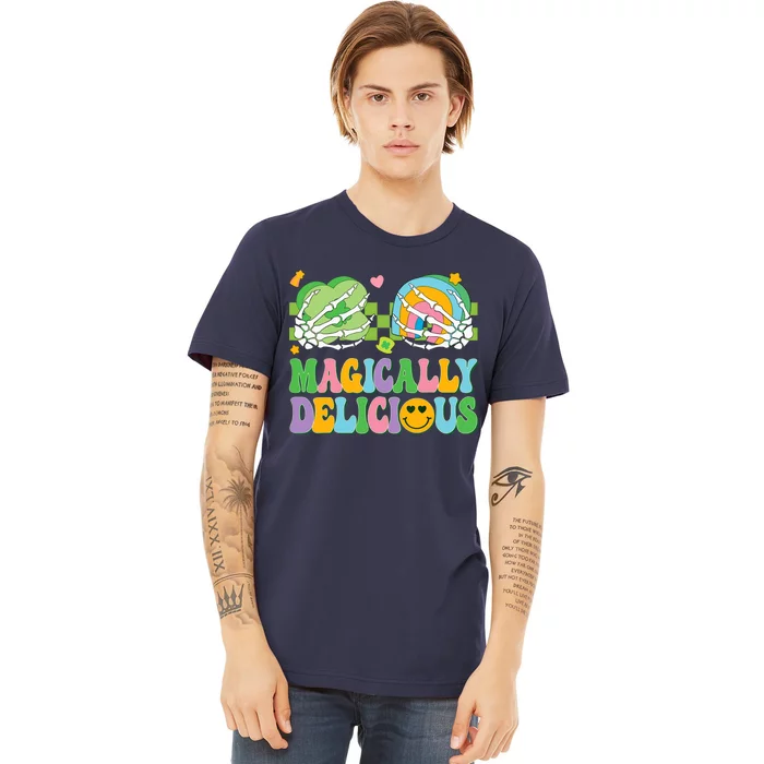 Magically Delicious Hippie St Patrick's Day Skeleton Charms Premium T-Shirt