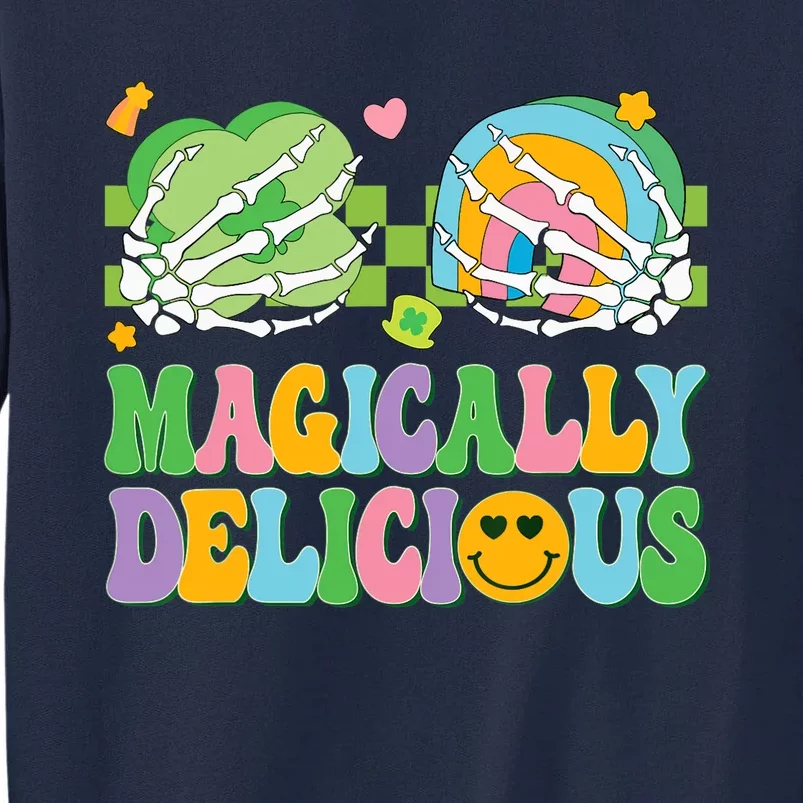 Magically Delicious Hippie St Patrick's Day Skeleton Charms Tall Sweatshirt