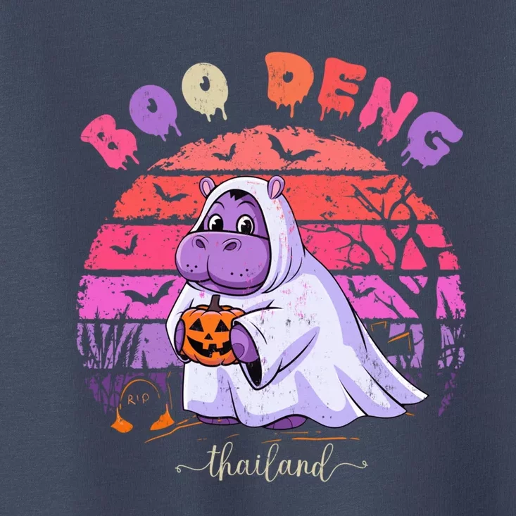 Moo Deng Hippo Baby Pygmy Hippopotamus Fun Halloween Costume Toddler T-Shirt