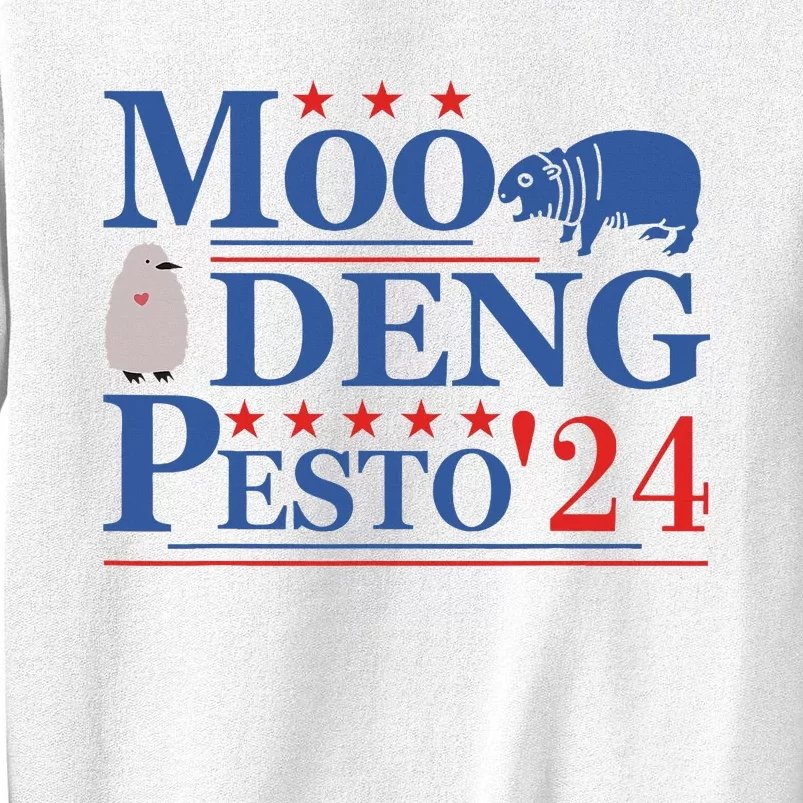 Moo Deng Hippo 2024 And Pesto The Penguin For Animal Lovers Sweatshirt