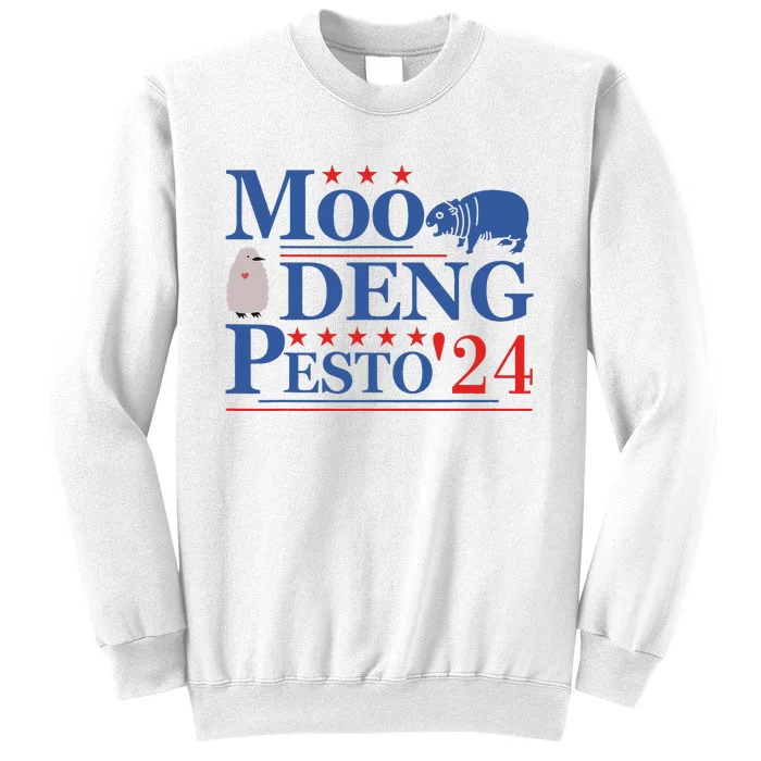 Moo Deng Hippo 2024 And Pesto The Penguin For Animal Lovers Sweatshirt