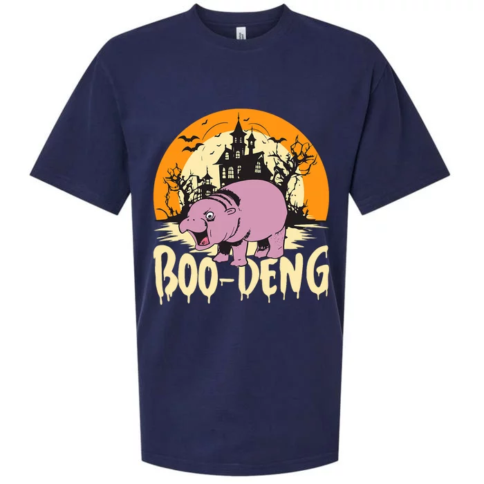 Moo Deng Halloween Boo Deng Halloween Sueded Cloud Jersey T-Shirt