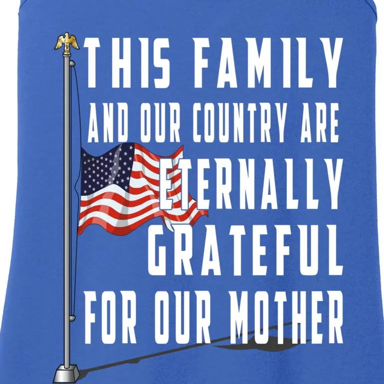 Memorial Day Half Staff American Flag Honor Fallen Mother Meaningful Gift Ladies Essential Tank