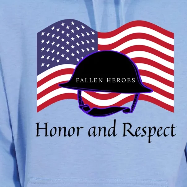 Memorial Day Honor And Respect Our Fallen Heroes Gift Unisex Surf Hoodie