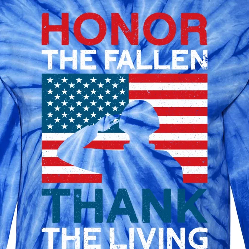 Memorial Day Honor And Respect Our Fallen Heroes Gift Tie-Dye Long Sleeve Shirt