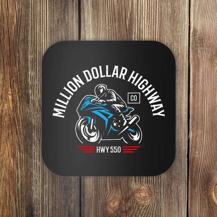 Million Dollar Highway Co Usa Hwy 550 Motorcycle Coaster