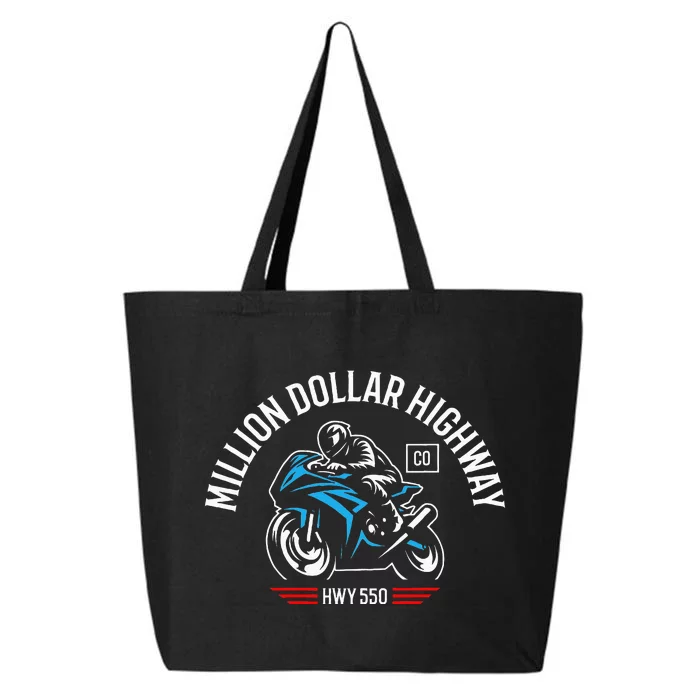 Million Dollar Highway Co Usa Hwy 550 Motorcycle 25L Jumbo Tote