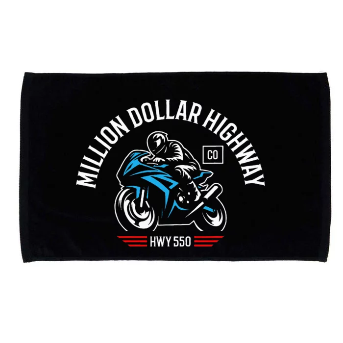 Million Dollar Highway Co Usa Hwy 550 Motorcycle Microfiber Hand Towel