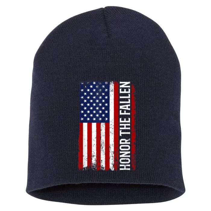 Memorial Day Honor And Remember The Fallen Short Acrylic Beanie