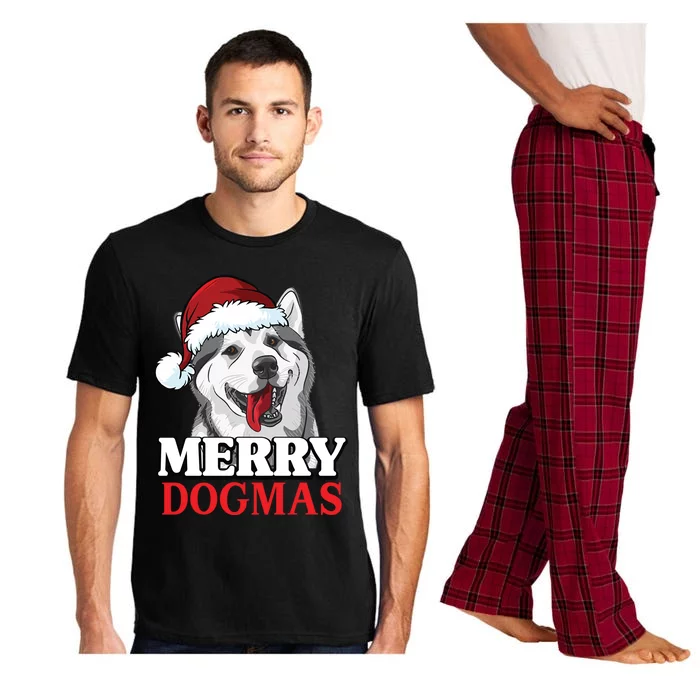 Merry Dogmas Husky Dog Christmas Gift Pajama Set