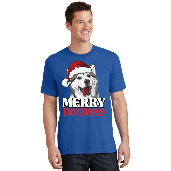 Merry Dogmas Husky Dog Christmas Gift T-Shirt