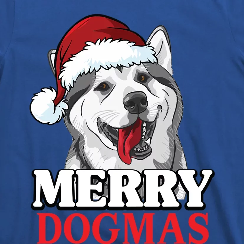 Merry Dogmas Husky Dog Christmas Gift T-Shirt