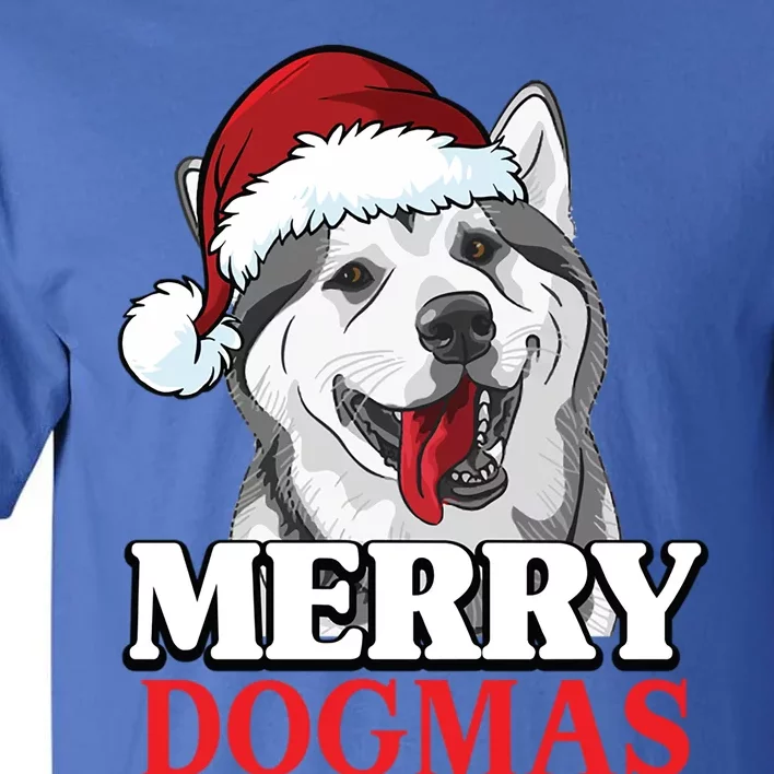 Merry Dogmas Husky Dog Christmas Gift Tall T-Shirt