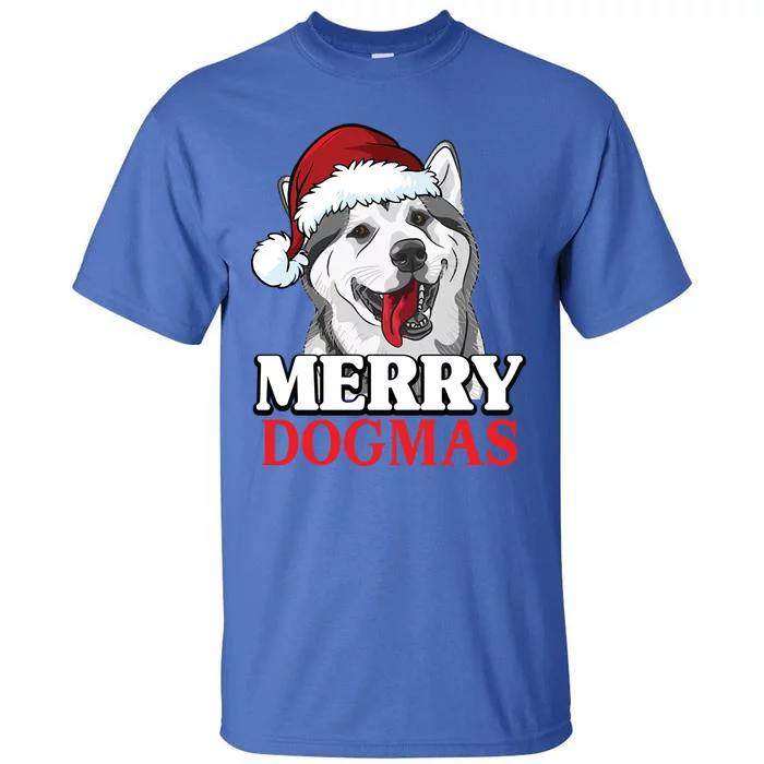 Merry Dogmas Husky Dog Christmas Gift Tall T-Shirt