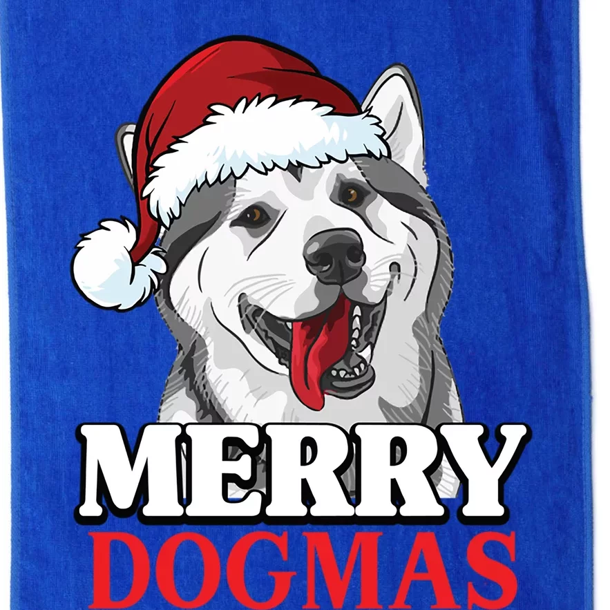 Merry Dogmas Husky Dog Christmas Gift Platinum Collection Golf Towel