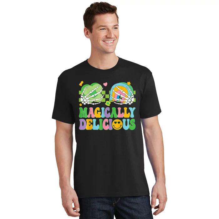 Magically Delicious Hippie St Patrick's Day Skeleton Charms T-Shirt