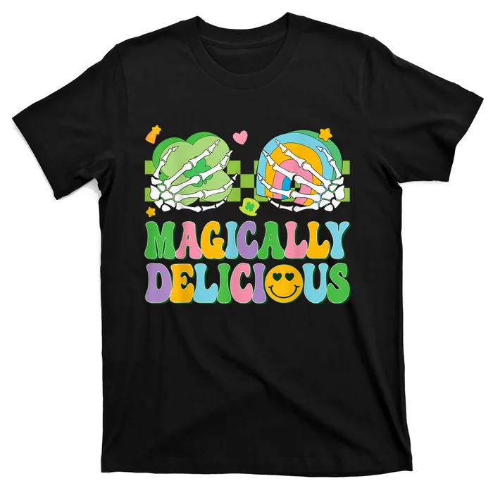 Magically Delicious Hippie St Patrick's Day Skeleton Charms T-Shirt