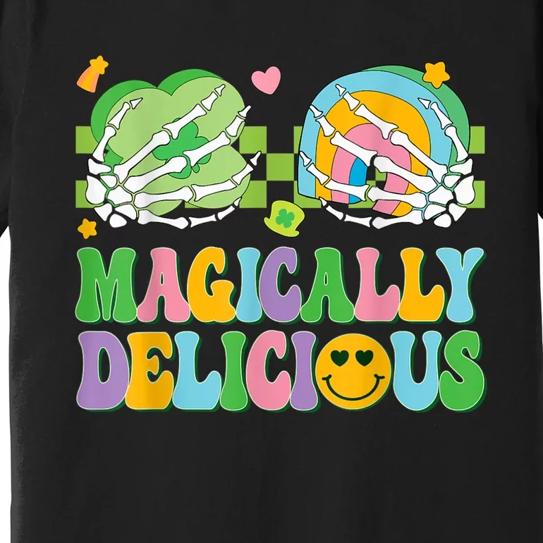 Magically Delicious Hippie St Patrick's Day Skeleton Charms Premium T-Shirt